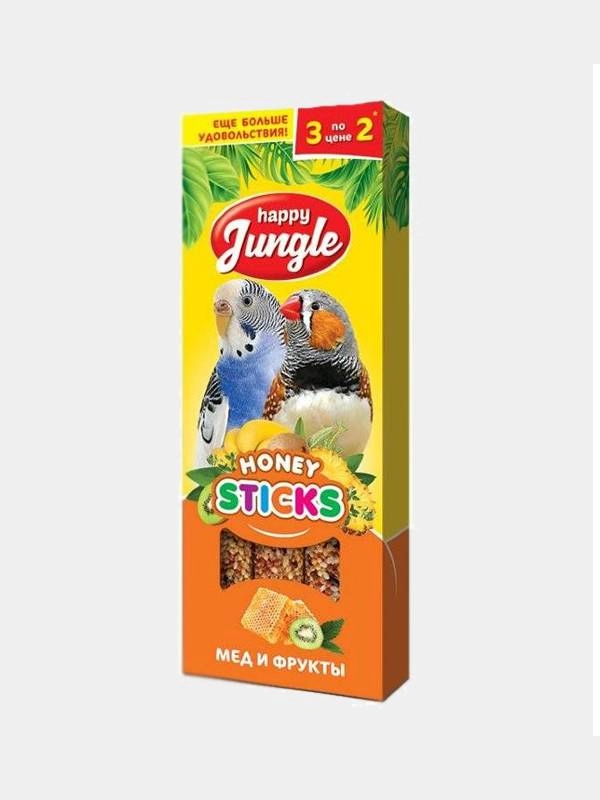 Палочки для птиц мед и фрукты (3 шт.), Happy Jungle