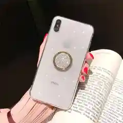 Чехол для айфон, мягкий, тонкий из ТПУ, противоударный с кольцом, держателем для iPhone