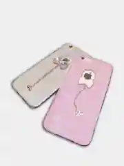 Мягкий перламутровый чехол для айфон из силикона со стразами  для iPhone 6, 6s