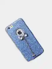 Мягкий перламутровый чехол для айфон из силикона со стразами  для iPhone 6, 6s