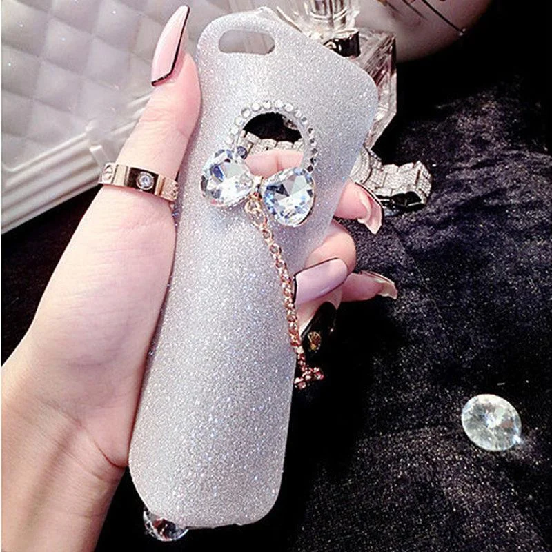 Мягкий перламутровый чехол для айфон из силикона со стразами  для iPhone 6, 6s