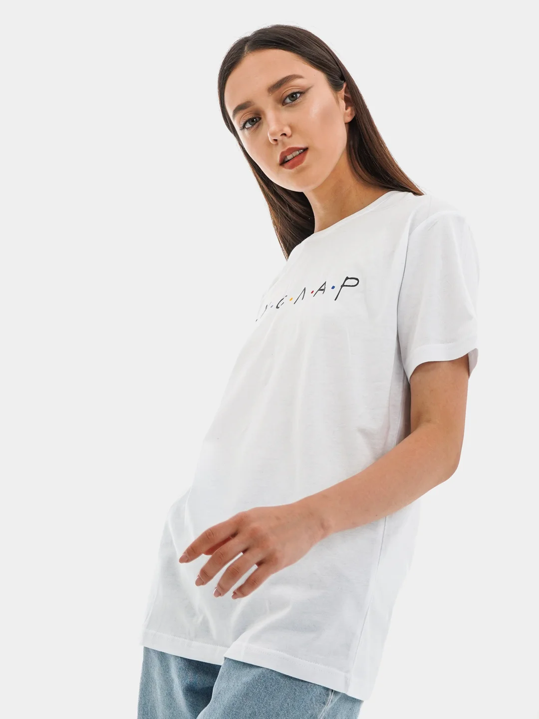 Футболка Seletstore с татарским принтом "Дуслар", унисекс, сериал "Друзья", на новый год