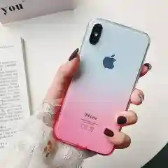 Красный силиконовый чехол на iPhone | Полупрозрачный градиент 5 / 5s / se / 6 / 6s / 6+ / 6s+ / 7 / 8 / 7+ / 8+ / X / XS / XR / XS Max / 11 / 11 Pro / 11 Pro Max / SE 2020