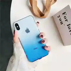 Синий силиконовый чехол на iPhone | Полупрозрачный градиент 5 / 5s / se / 6 / 6s / 6+ / 6s+ / 7 / 8 / 7+ / 8+ / X / XS / XR / XS Max / 11 / 11 Pro / 11 Pro Max / SE 2020