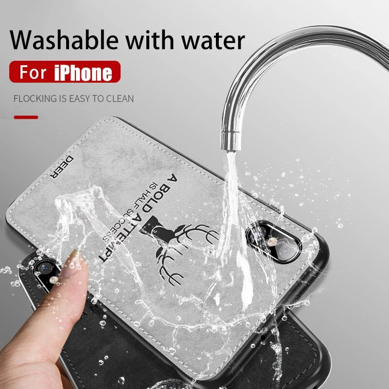 Дизайнерский чехол для Айфон, из мягкой замшевой, ткани для iPhone