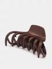 Коралловый каучуковый крабик для волос 8 см