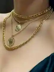 Многослойное колье-цепь