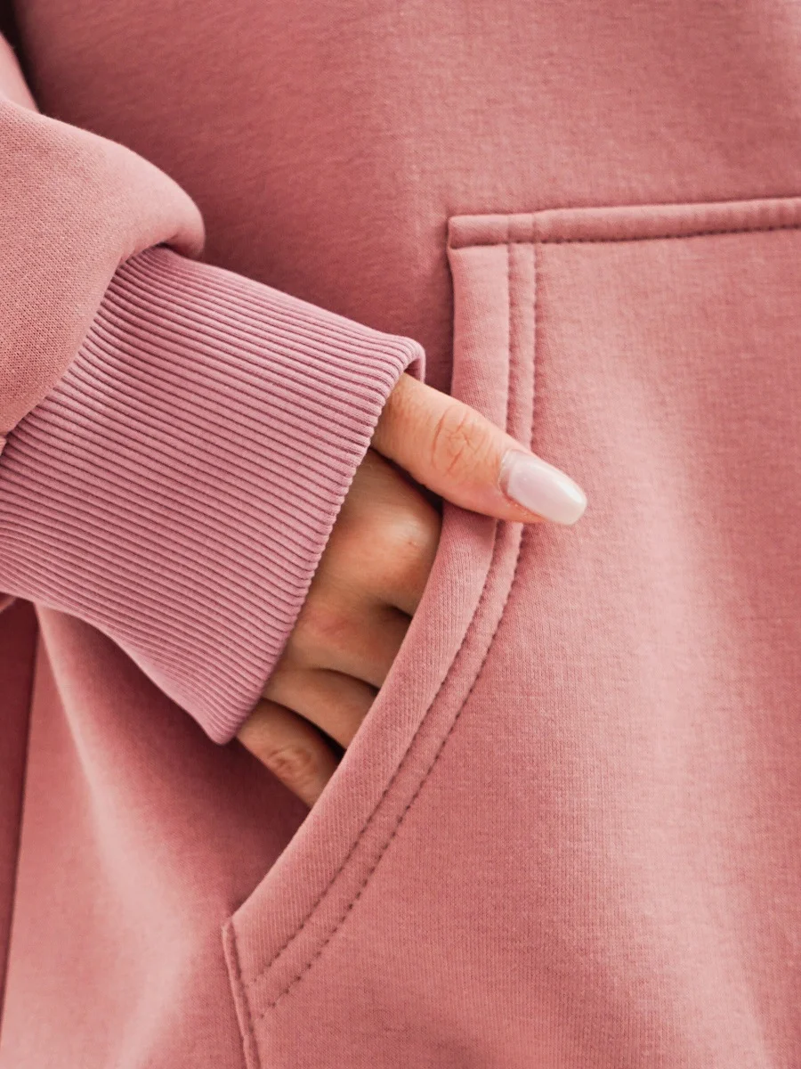 Худи JustWear цвета пыльной розы, размер 50