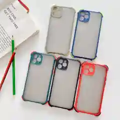 Чехол для iPhone (Айфон) с защитой камеры, ударопрочный бампер по углам, матовое покрытие