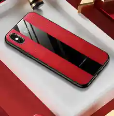 Чехол на айфон в стиле Porsche из TPU c вставками из искусственной кожи для iPhone