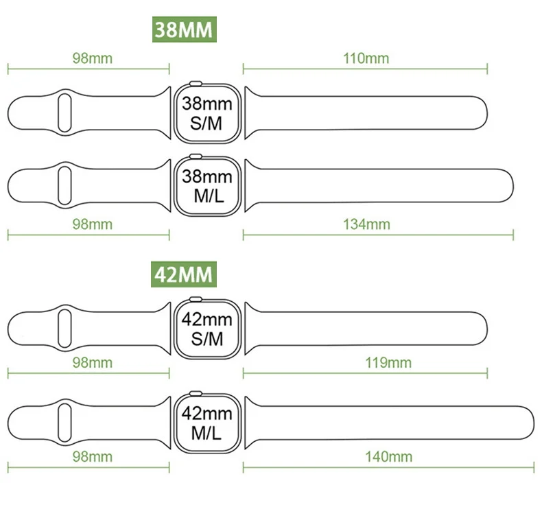 Ремешок для Apple Watch 1  2  3  4  5 силиконовый спортивный