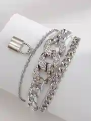 Многослойный браслет с замком