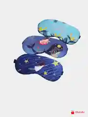 Белый маска для сна, с гелевой вставкой, шелковая поверхность