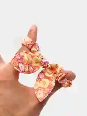 Угольный резинка для волос, с бантиком, 2 штук