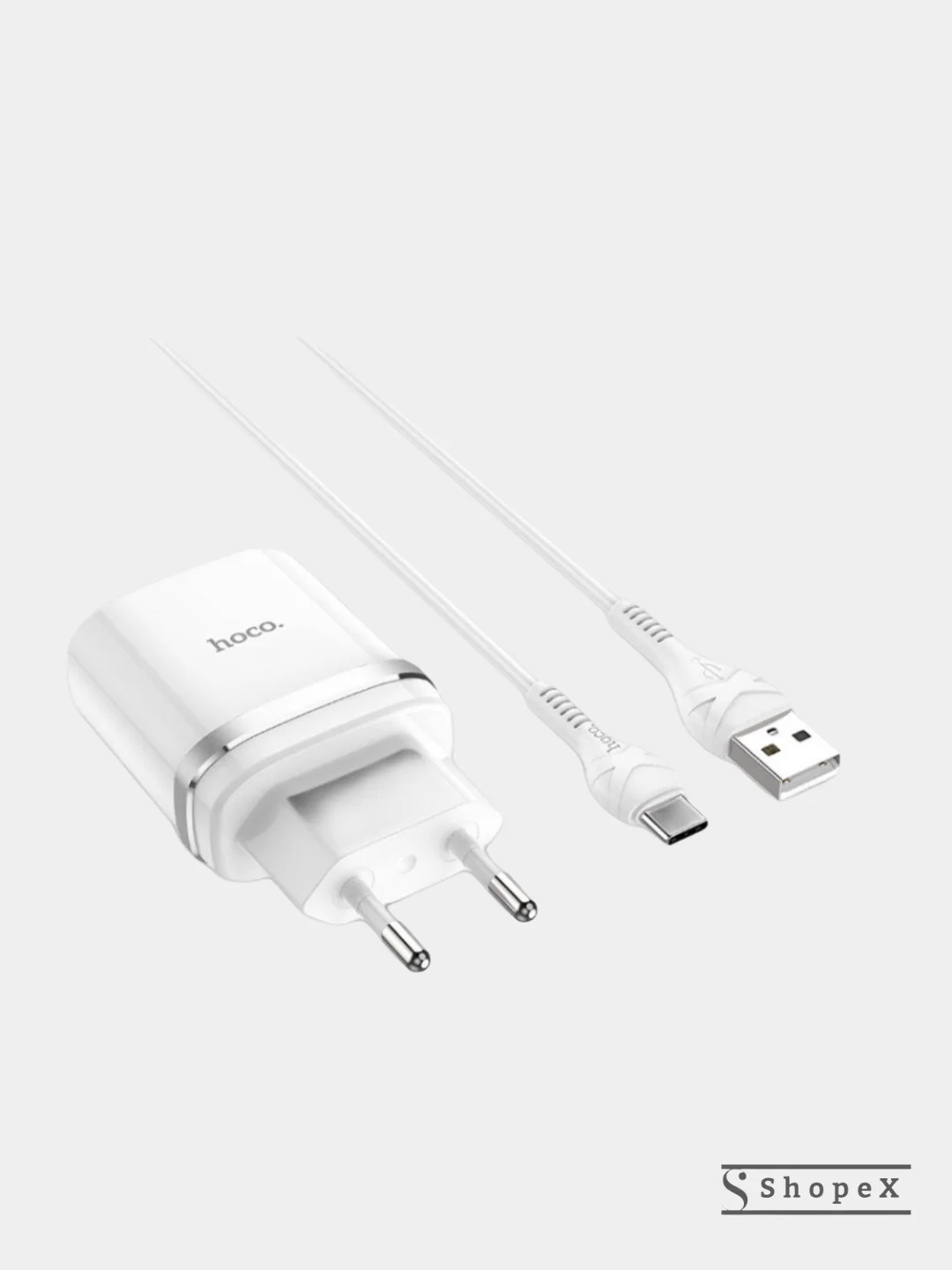 Белый сетевое зарядное устройство Type-C Hoco C12Q 18W QC 3.0 Самсунг/Хонор/Xiaomi/Андроид/Redmi