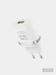 Белый сетевое зарядное устройство Type-C Hoco C12Q 18W QC 3.0 Самсунг/Хонор/Xiaomi/Андроид/Redmi