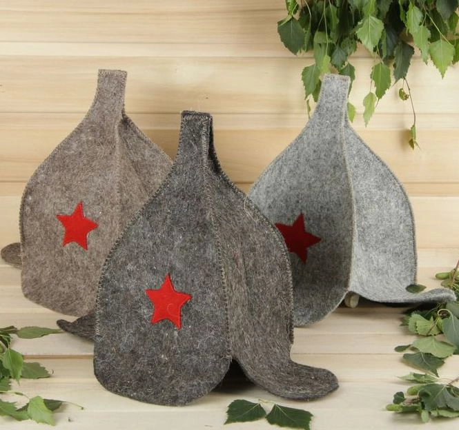 Шапка для бани и сауны "Буденовка", темная