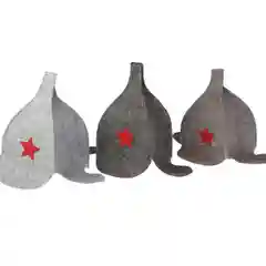 Шапка для бани и сауны "Буденовка", темная