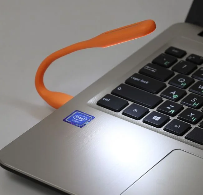 Светильник светодиодный LuazON, USB, гибкий, 5 ватт, 6 диодов, оранжевый