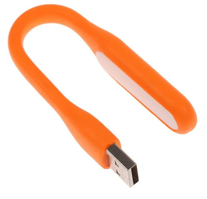 Светильник светодиодный LuazON, USB, гибкий, 5 ватт, 6 диодов, оранжевый