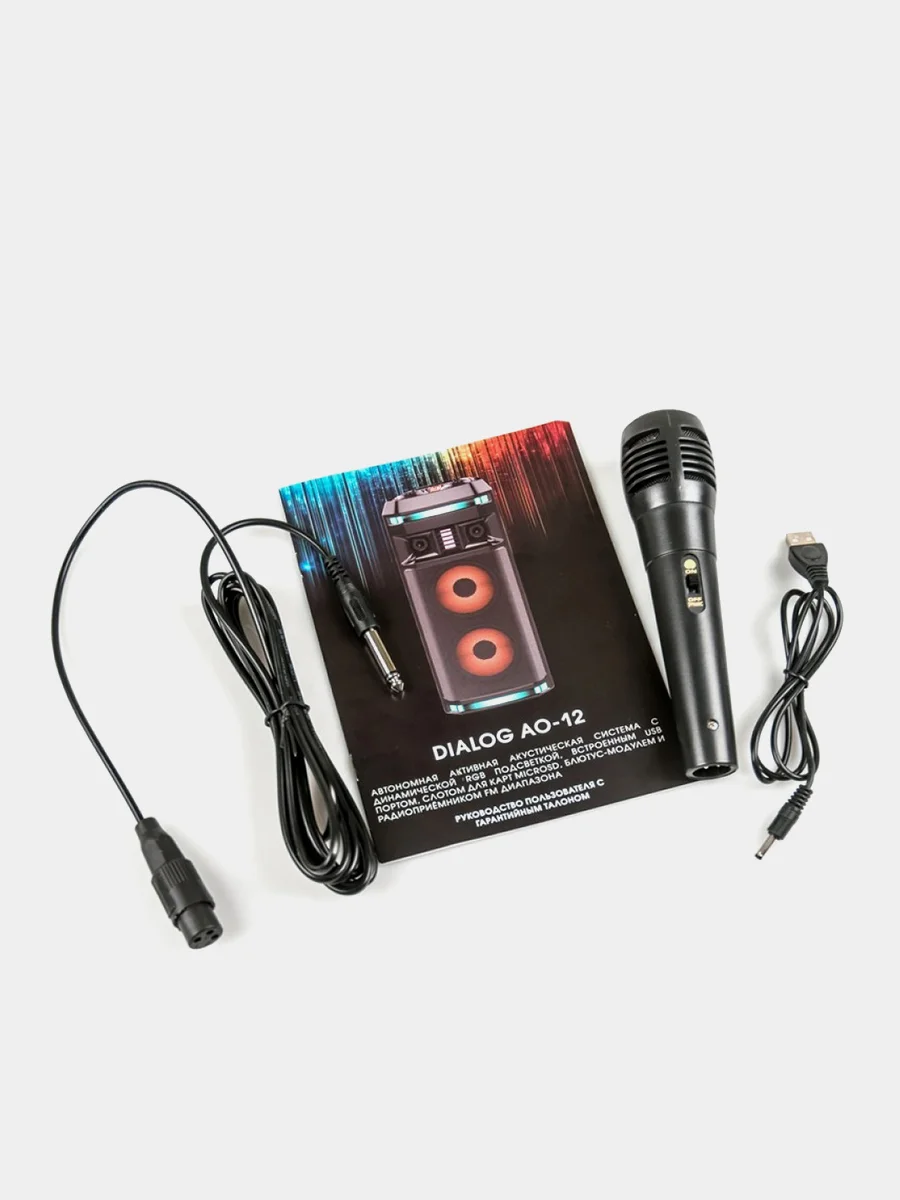 Bluetooth-колонка с подсветкой Dialog AO-12 Oscar, USB / microSD / AUX / FM, 30 Вт