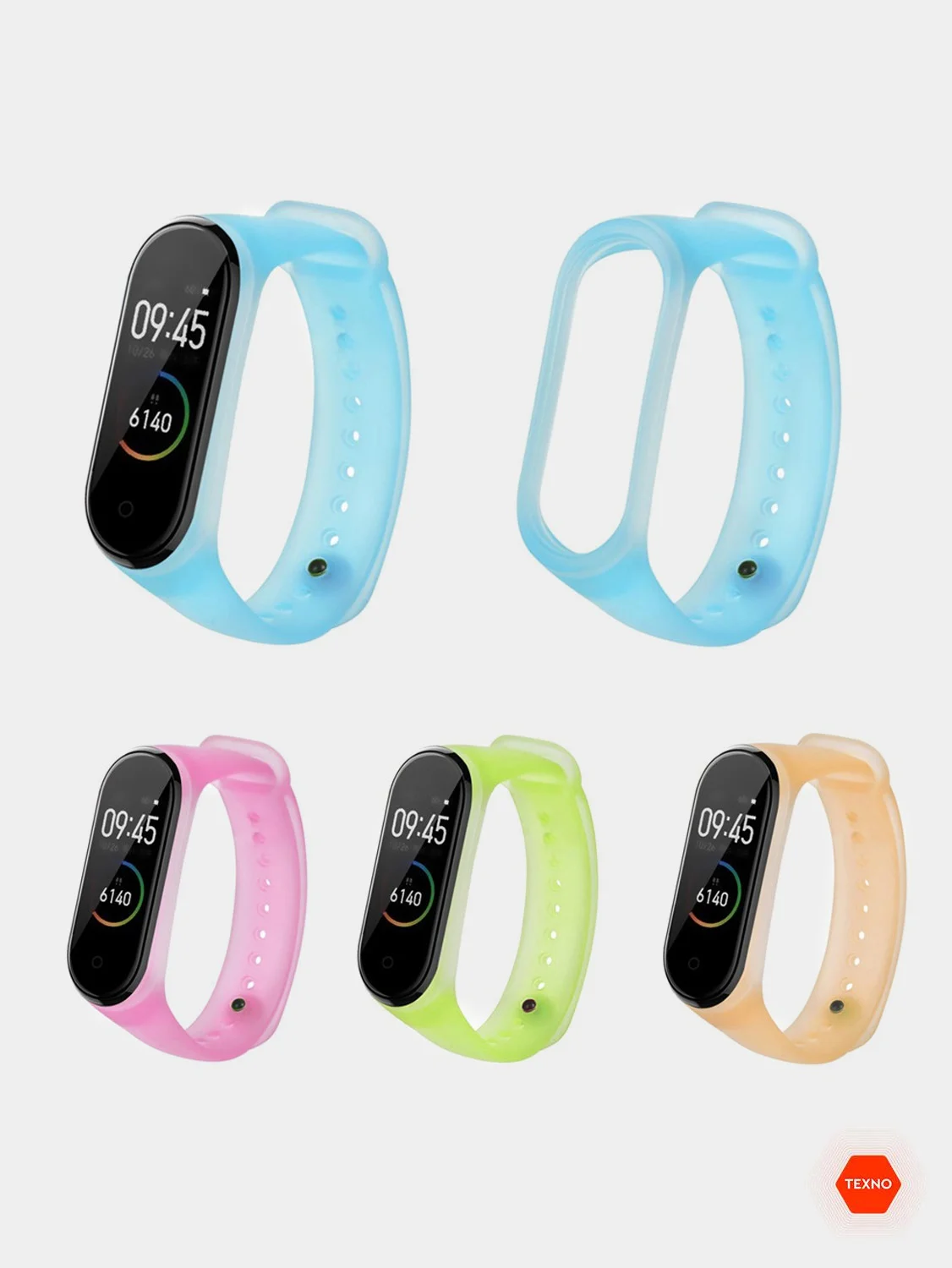 Розовый силиконовый ремешок для фитнес-браслета Xiaomi 3/4