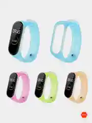 Розовый силиконовый ремешок для фитнес-браслета Xiaomi 3/4