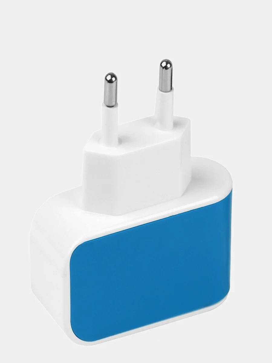 Зарядка SmartBuy Color Charge, USB, 2А, голубая