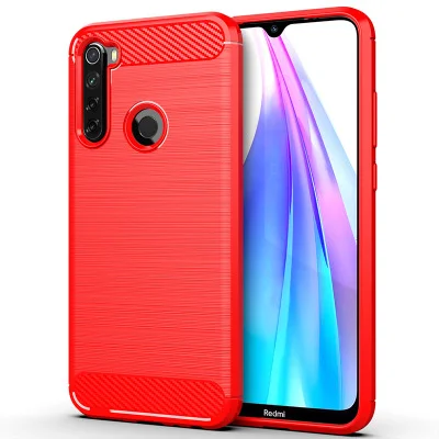 Красный карбоновый чехол Xiaomi Redmi Note 8T