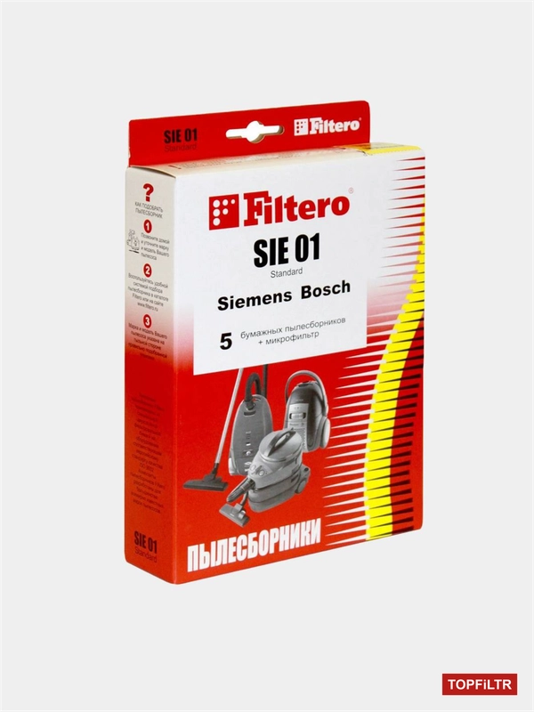 Мешки для пылесоса Filtero SIE 01 Standard, Bosch, Siemens, Conti, Karcher, Shivaki, Ufesa