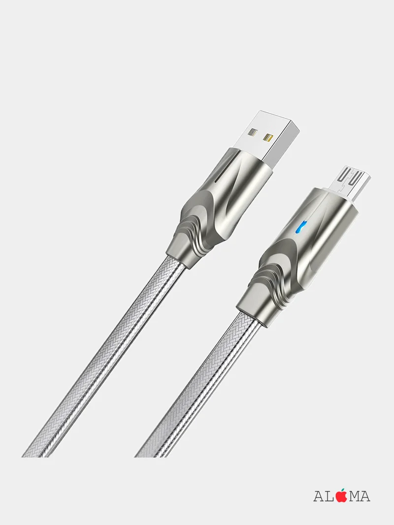 Кабель для зарядки и передачи данных Borofone BU12 Synergy Micro-USB 2.4А с индикатором