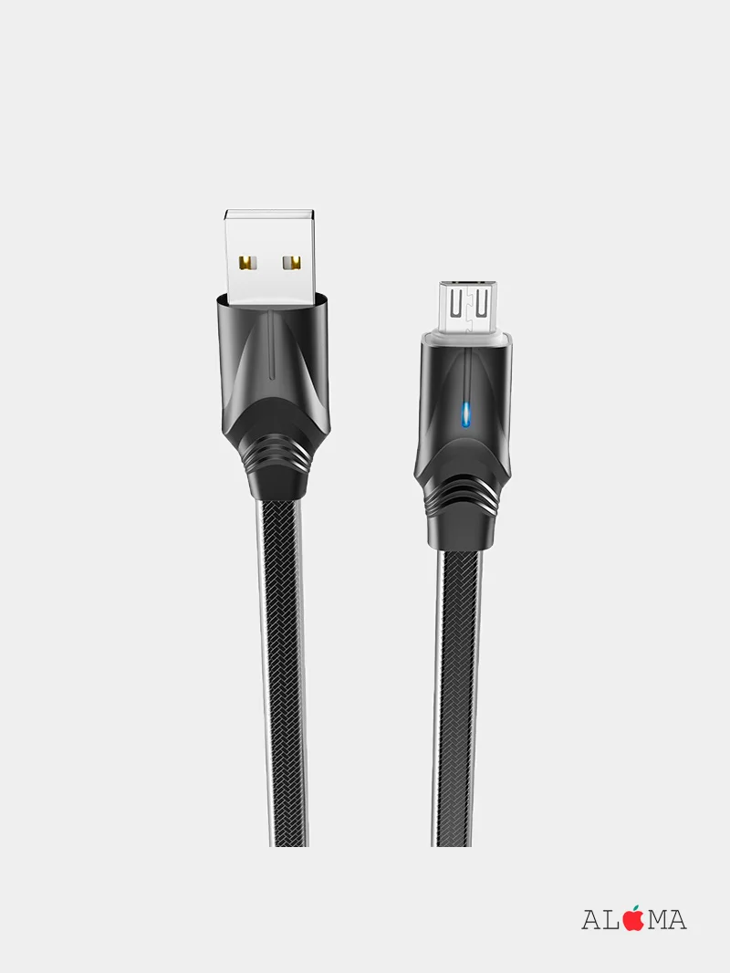 Кабель для зарядки и передачи данных Borofone BU12 Synergy Micro-USB 2.4А с индикатором