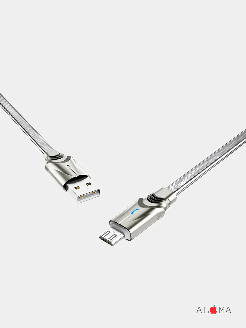 Кабель для зарядки и передачи данных Borofone BU12 Synergy Micro-USB 2.4А с индикатором