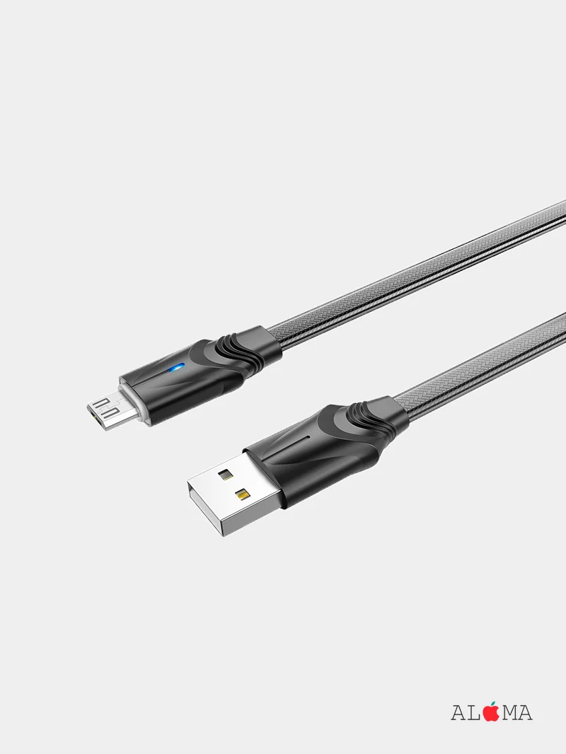 Кабель для зарядки и передачи данных Borofone BU12 Synergy Micro-USB 2.4А с индикатором