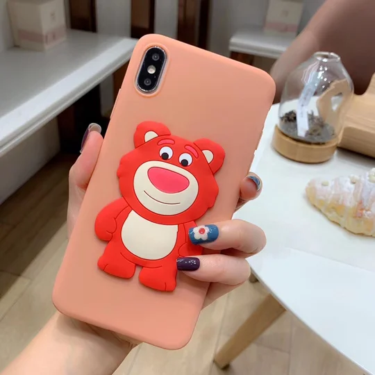 Мягкий чехол для айфон с 3D принтам для iPhone 6/6s, 6s+, 7/8, 7+/8+, X/XS, XR, XS max