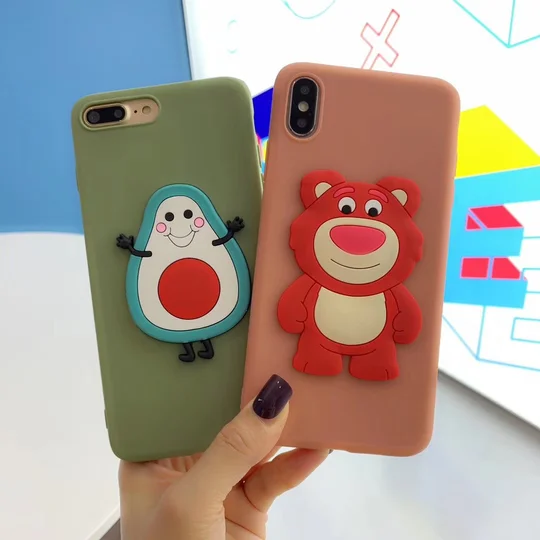 Мягкий чехол для айфон с 3D принтам для iPhone 6/6s, 6s+, 7/8, 7+/8+, X/XS, XR, XS max