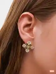 Серьги квадратные цветы Safit