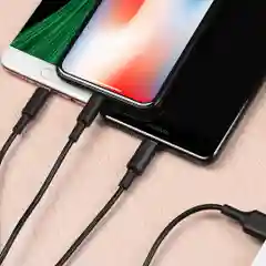 Кабель USB X25 Hoco, 3 в 1, lightning, Micro, Type-c, 1 м