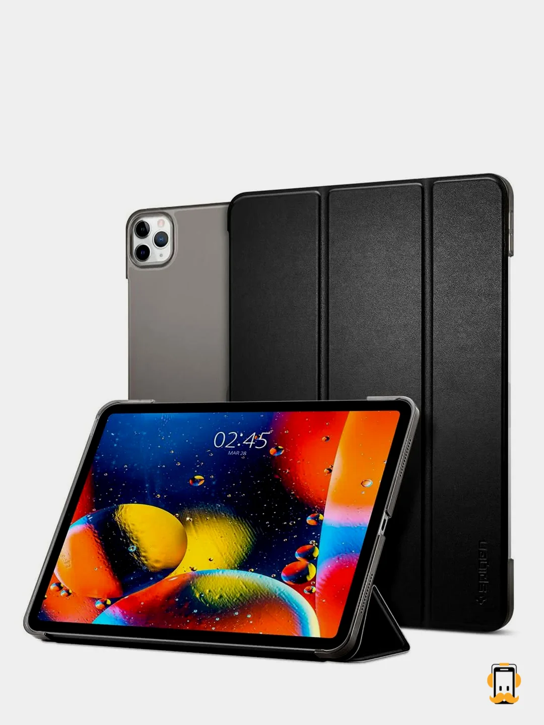 Черный чехол книжка iPad Pro 12.9", 4-го поколения 2020