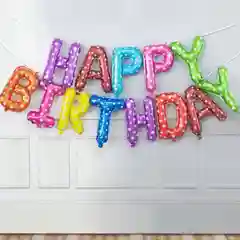 Желтый воздушные шары "Happy Birthday". Фольгированный