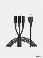 Кабель USB X25 Hoco, 3 в 1, lightning, Micro, Type-c, 1 м