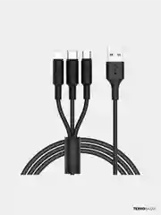 Кабель USB X25 Hoco, 3 в 1, lightning, Micro, Type-c, 1 м