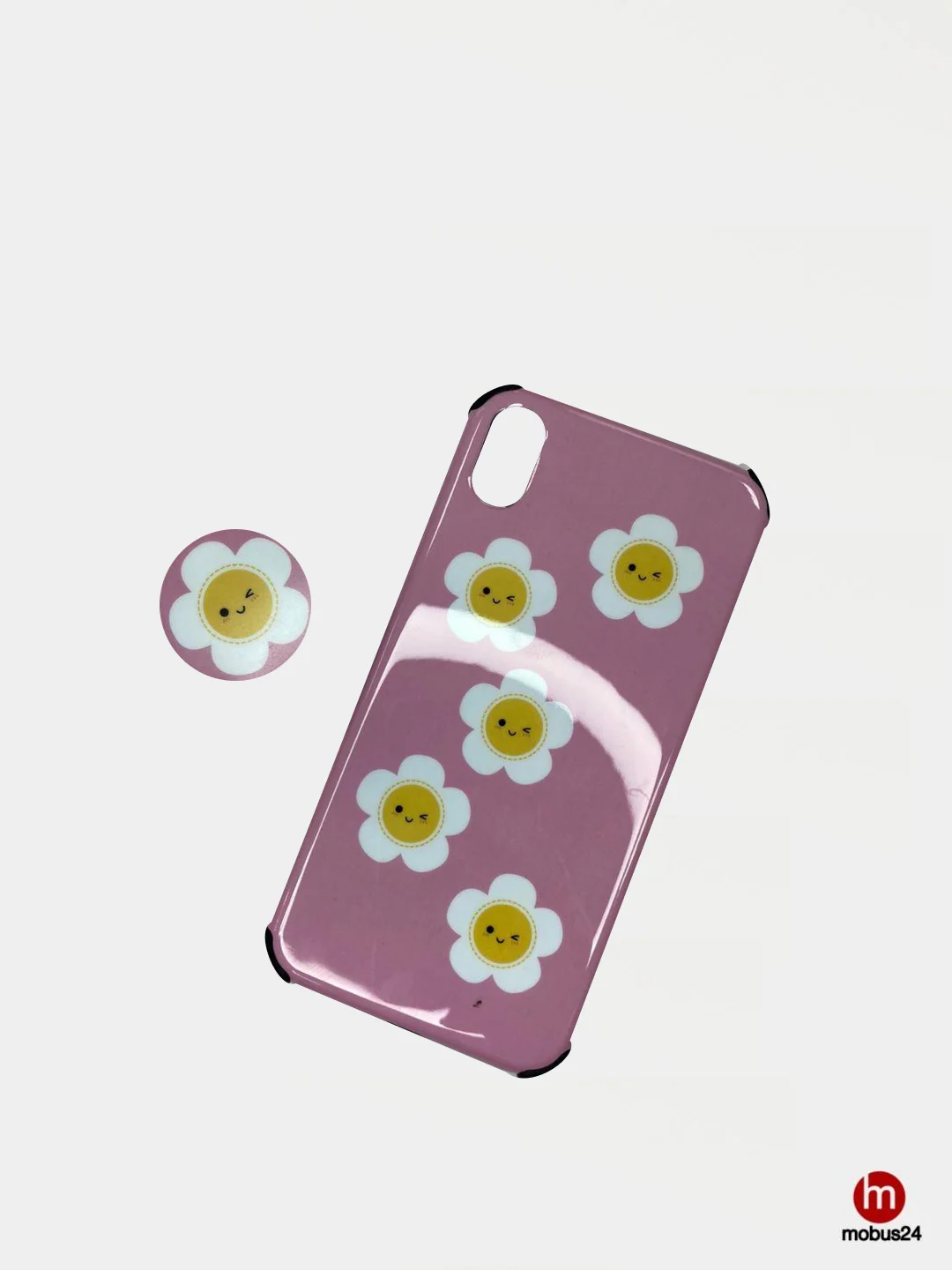 Красный чехол для iPhone XR,с рисунком, попсокетом