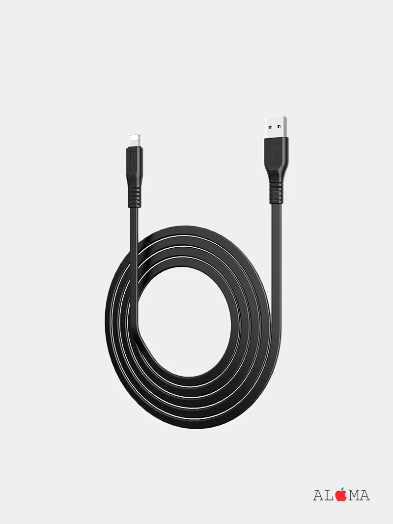 Черный зарядный USB кабель для Android, Borofone BX23 Micro-USB 2.4A, 1м