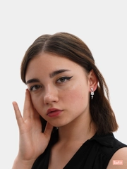 Серьги серебристые замочки Safit