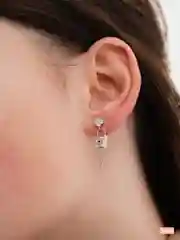 Серьги серебристые замочки Safit