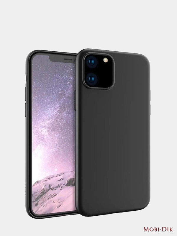 Чехол-накладка для iPhone 11, TPU силикон, матовый, однотонный