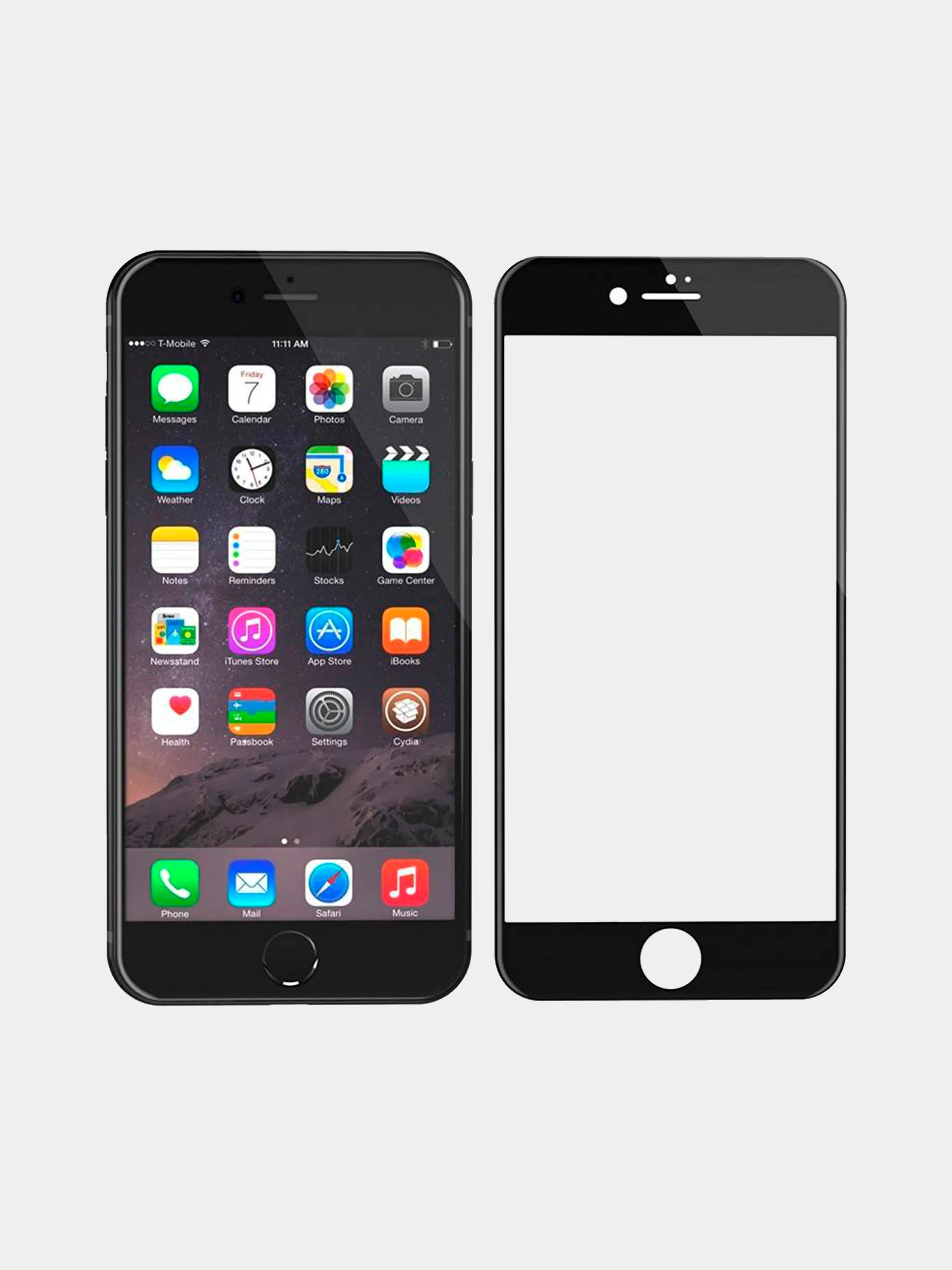 Защитное стекло IPhone 7/8 черное 2.5D Re:Glass