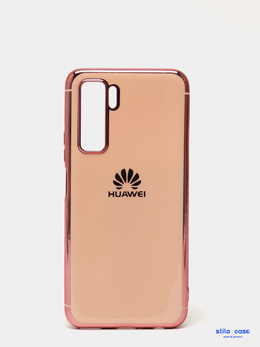 Розовый чехол силиконовый Huawei Honor P40 Lite, глянцевый