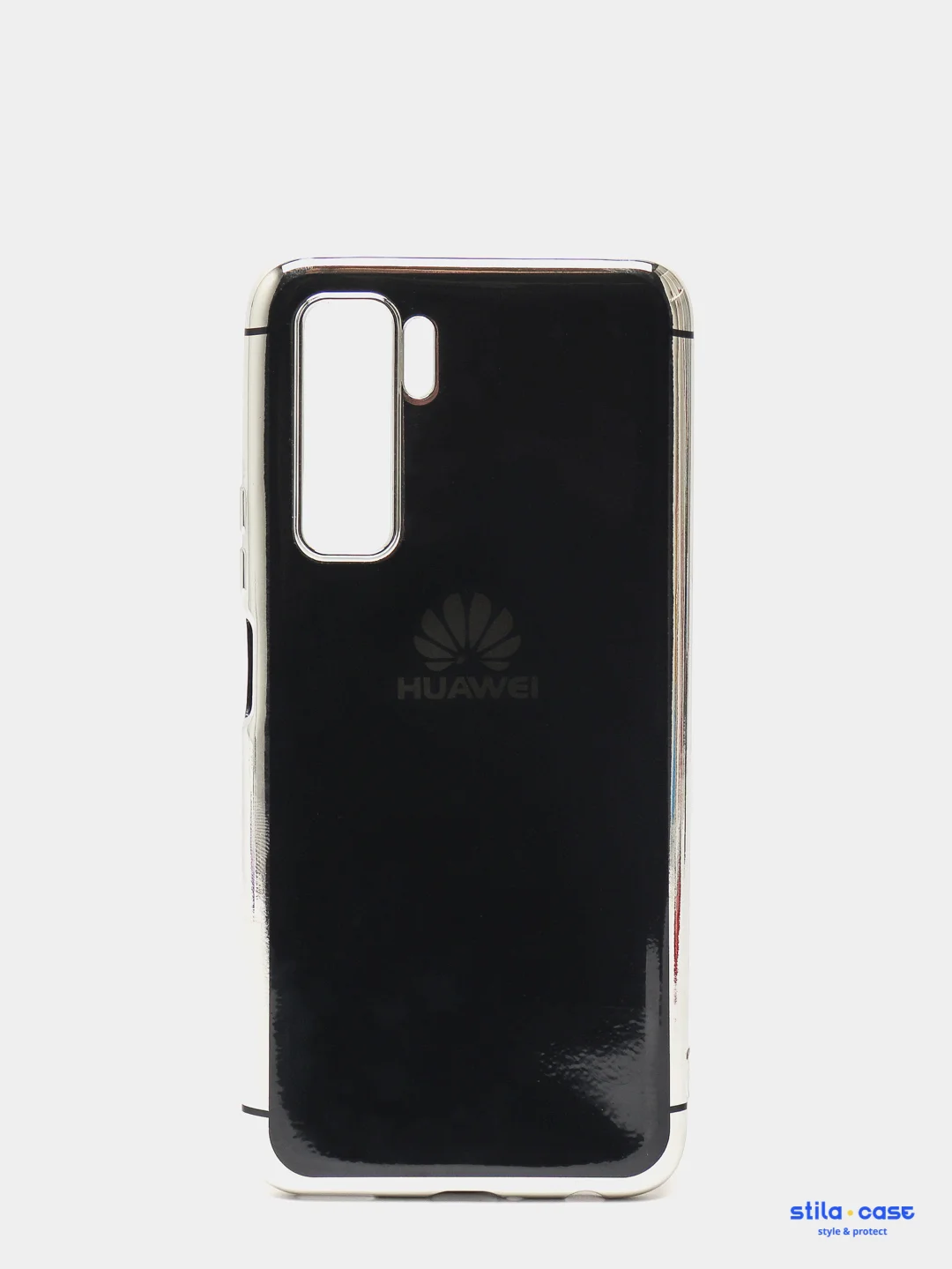 Черный чехол силиконовый Huawei Honor P40 Lite, глянцевый